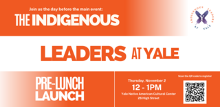 Illustration flyer of the pre-launch for the Indigenous Leaders at Yale Affinity Group